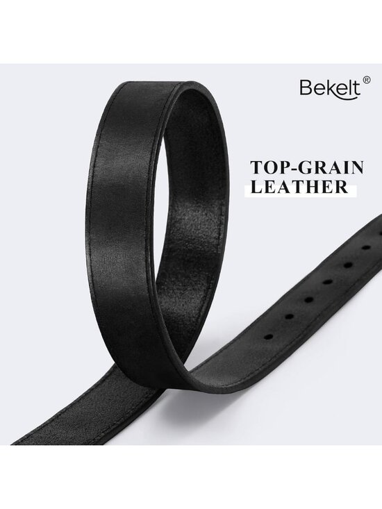 Genuine Leather Women\'s Belt for Jeans - Full Grain Waist Belt with Matte Buckle